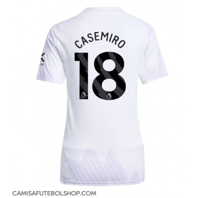 Camisa de time de futebol Manchester United Casemiro #18 Replicas 2º Equipamento Feminina 2025-26 Manga Curta Camisa de time de futebol Manchester United Casemiro #18 Replicas 2º Equipamento Feminina 2025-26 Manga Curta
